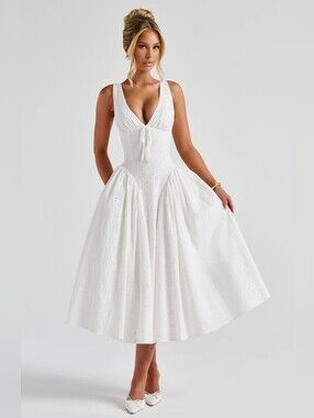 Vestido midi Monroe - Marfil Babyboo NWT $194